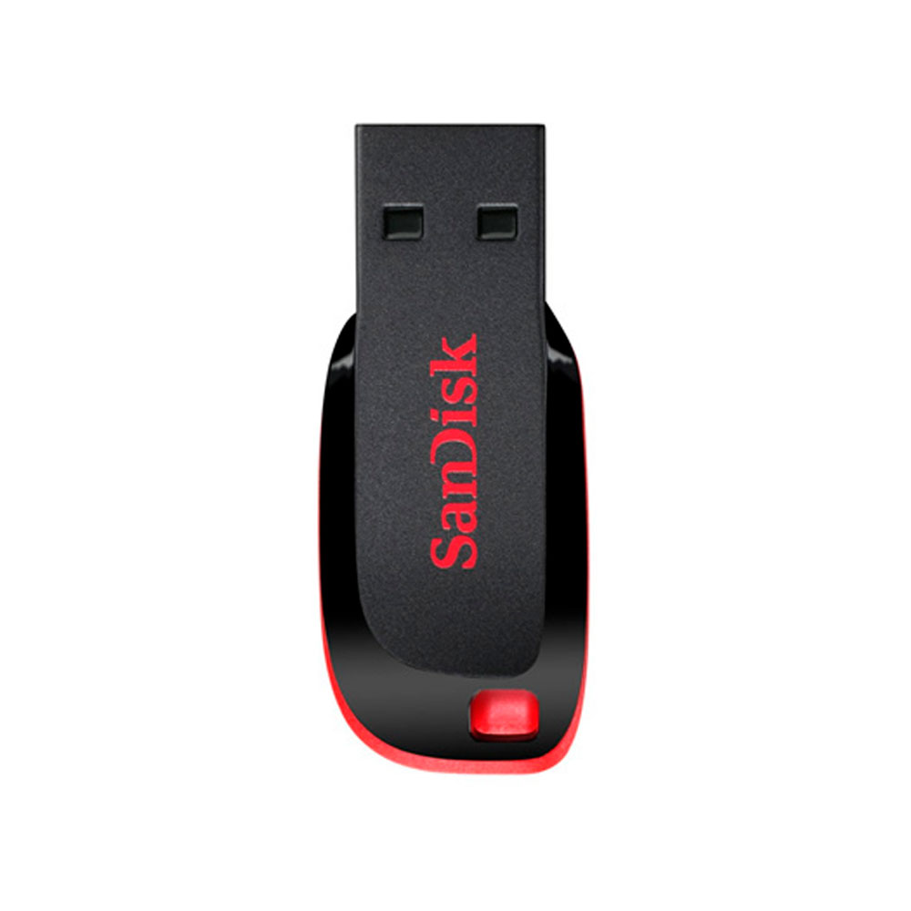 Memoria USB SanDisk Cruzer Blade CZ50, 64GB, USB 2.0, Negro/Rojo