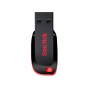 Memoria USB SanDisk Cruzer Blade CZ50, 64GB, USB 2.0, Negro/Rojo