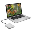 LaCie Unidad móvil, 4 TB, Disco Duro Externo HDD – Moon Silver, USB-C USB 3.0, con Servicios de Rescate