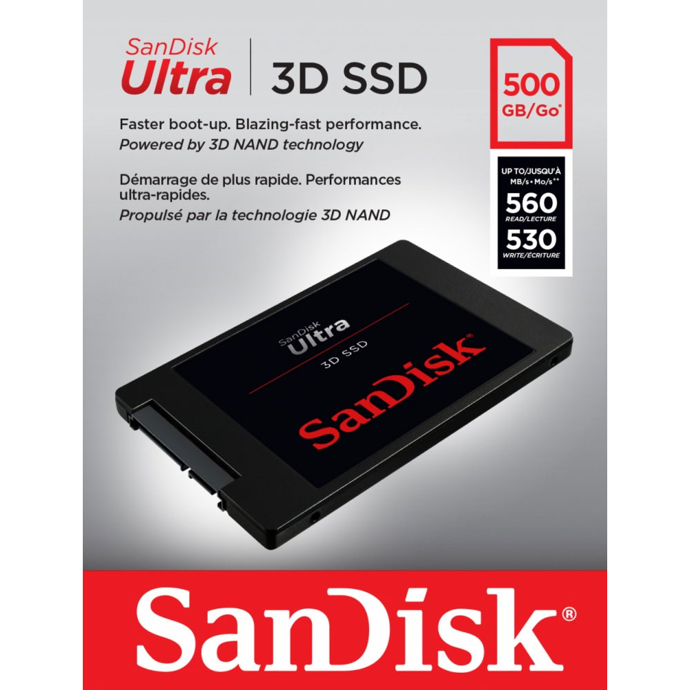 SanDisk Ultra 500GB Solid State Drive - 2.5" Internal - SATA (SATA/600)