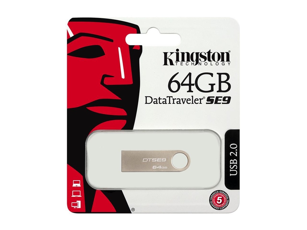 Kingston 64GB DataTraveler SE9 USB 2.0 Flash Drive