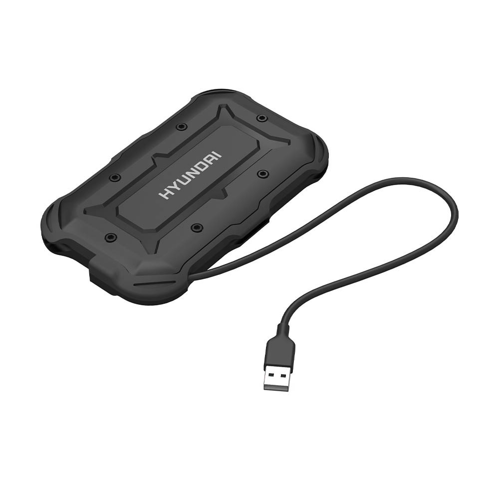 Hyundai 1TB Rugged External Hard Drive - Black