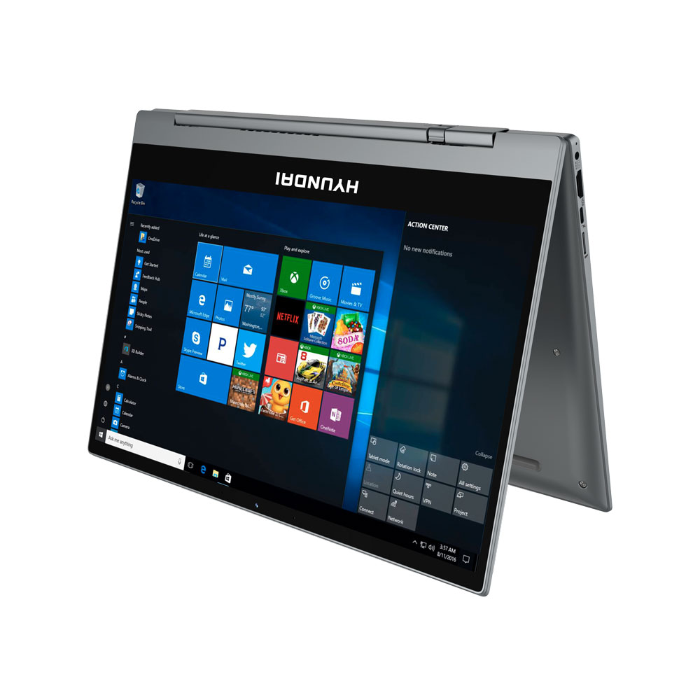 Hyundai HyFlip Plus, 14.1'' Intel Core-i7, 8GB RAM, 256GB Almacenamiento, Webcam Frontal, Ranura M.2 SATA SSD Expandible, Windows 10 Home, WiFi, Grey