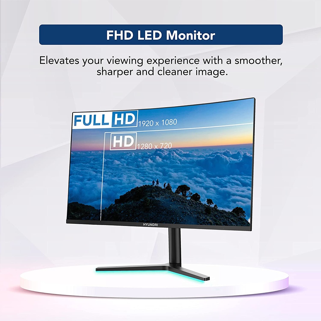 Hyundai 32-Inch Curved Gaming Monitor, 165Hz, 1080p Full HD (1920x1080) LED, HDMI, VESA Mountable, Black, 32CGM Series