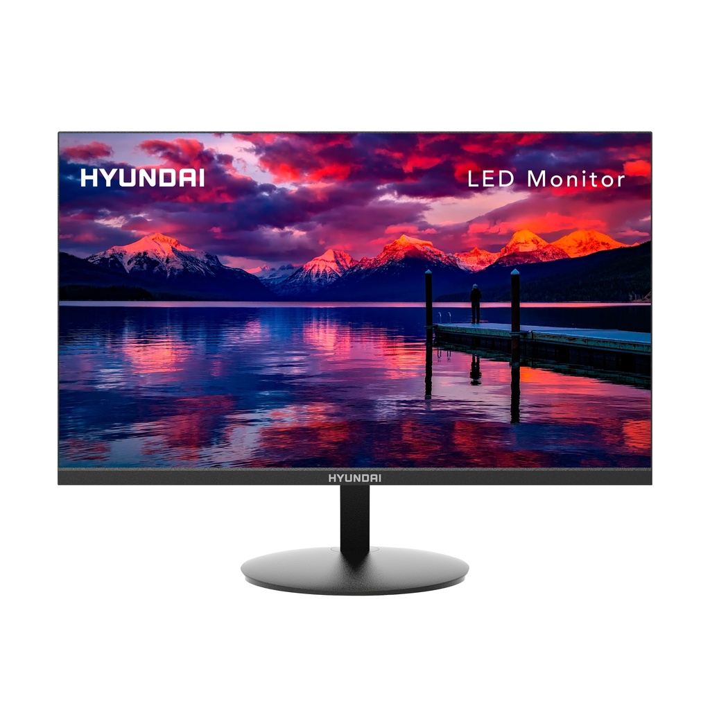 Hyundai 24" FHD IPS, Flat Gaming Monitor, 75Hz, HDMI, VGA, 2 Speakers - Black