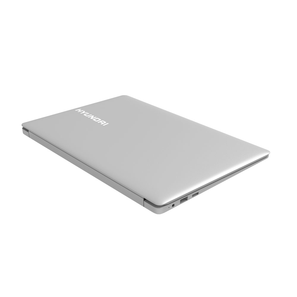 Laptop Hyundai Hybook, 14.1", Intel Celeron N3350, 4GB, 64GB + 1TB HDD, Windows 10 Home S, Silver