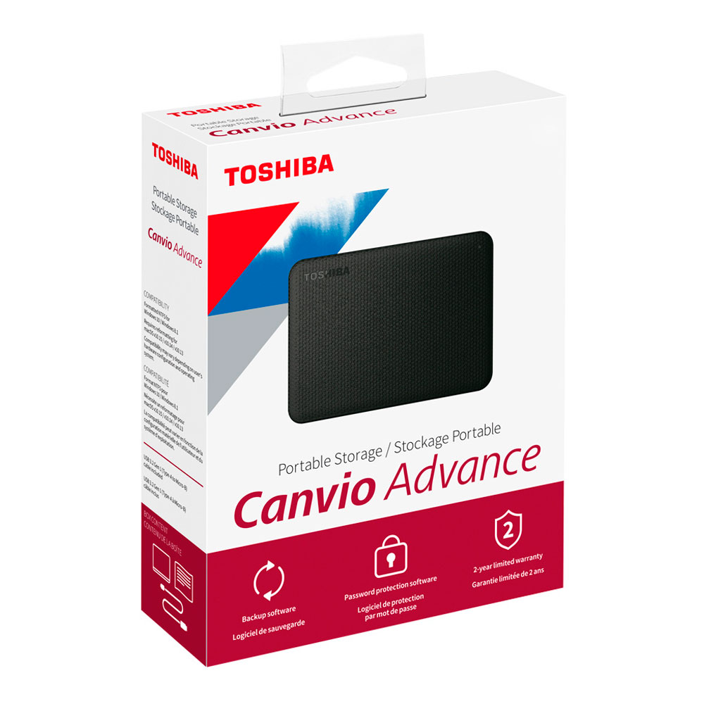 Disco Duro Externo Toshiba Canvio Advance V10 2.5", 2TB, USB, Rojo - para Mac/PC