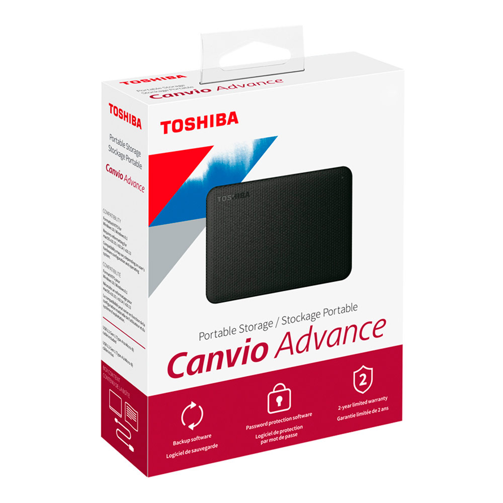 Disco Duro Externo Toshiba Canvio Advance V10 2.5", 2TB, USB 3.0, Negro, para Mac/PC