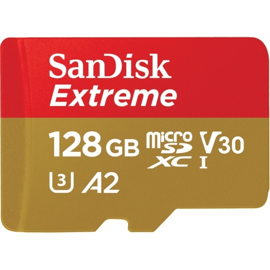 SanDisk 128GB Extreme microSDXC UHS-I/U3 A2 Memory Card with Adapter, Speed Up to 160MB/s (SDSQXA1-128G-GN6MA)