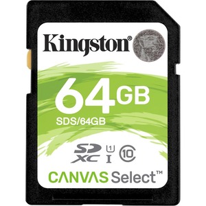 Kingston Canvas Select 64 GB Clase 10/UHS-I (U1) SDXC