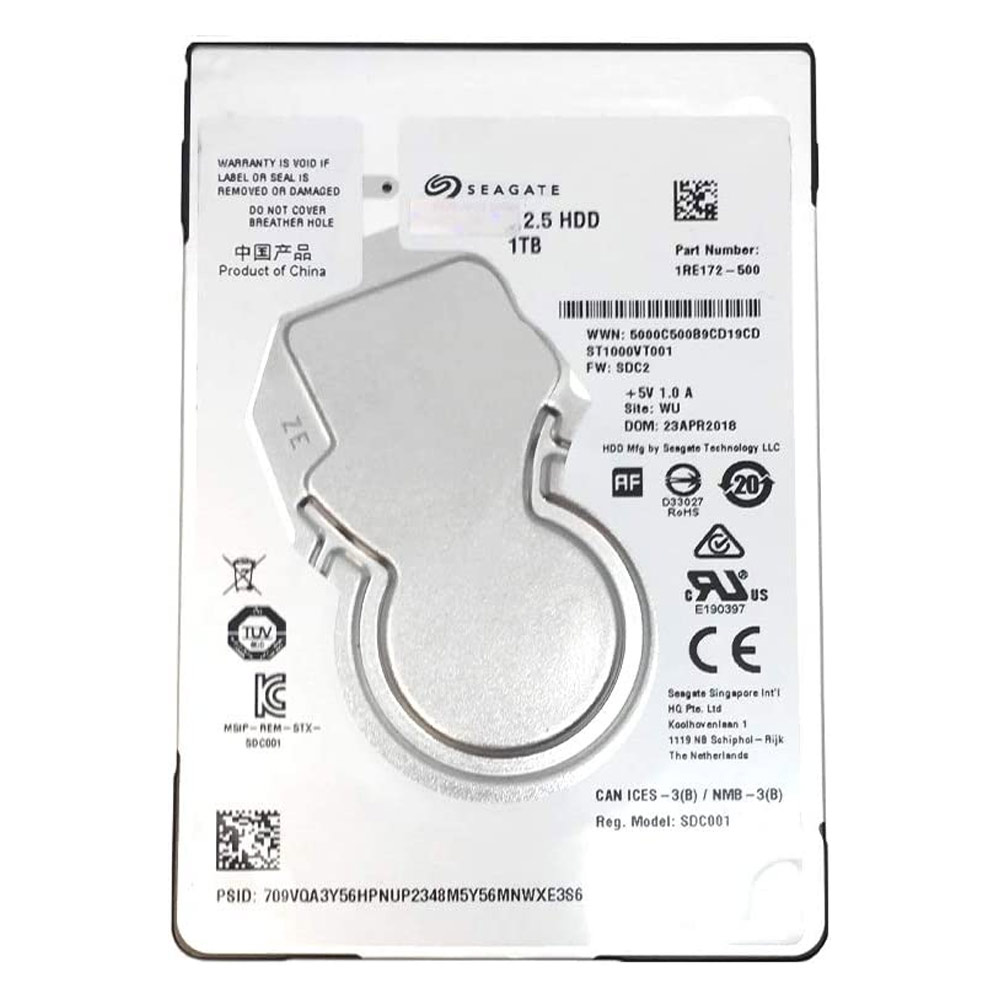 Seagate Video 2.5 ST1000VT001 1 TB Hard Drive - 2.5" Internal - SATA (SATA/600) - Shingled Magnetic Recording (SMR) Method