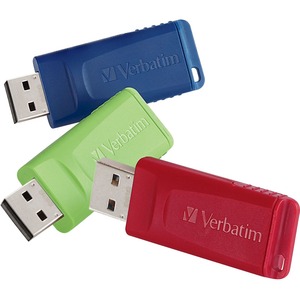 Unidad flash Verbatim Store 'n' Go 97002 - 4 GB - USB 2.0 - Verde, Azul, Rojo