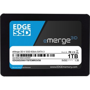 Unidad de estado sólido EDGE eMerge 3D-V - 2.5" Interno - 1 TB - SATA (SATA/600) - Conforme con normas TAA