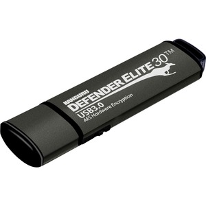 Unidad flash Kanguru Defender Elite30 Robusto - 16 GB - USB 3.0 - Negro - 256-bit AES - Conforme con normas TAA