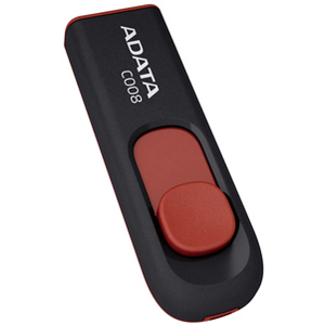 Unidad flash Adata C008 - 16 GB - USB 2.0 - Negro, Rojo