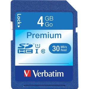 SDHC Verbatim Premium - 4 GB - Class 10/UHS-I (U1) - 1 Paquete(s) - Conforme con normas TAA