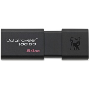 Unidad flash Kingston DataTraveler 100 G3 - 64 GB - USB 3.0 - Negro