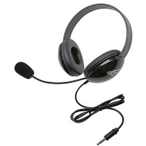 Califone Stereo Black Headphone?With To Go 3.5Mm Plug