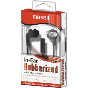 Auricular Maxell IE-MIC BLK 190300 Cableado Intrauricular Est&eacute;reo - Negro