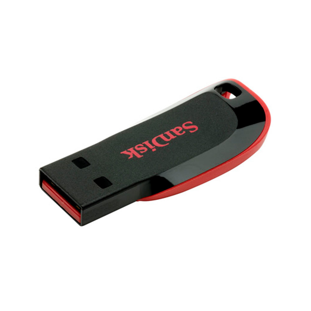 Memoria USB SanDisk Cruzer Blade CZ50, 64GB, USB 2.0, Negro/Rojo