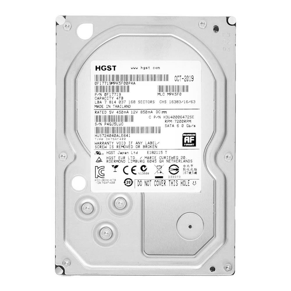 Disco Duro Interno HGST Ultrastar 7K400 4TB 3.5" 7200RPM SATA III - PUL