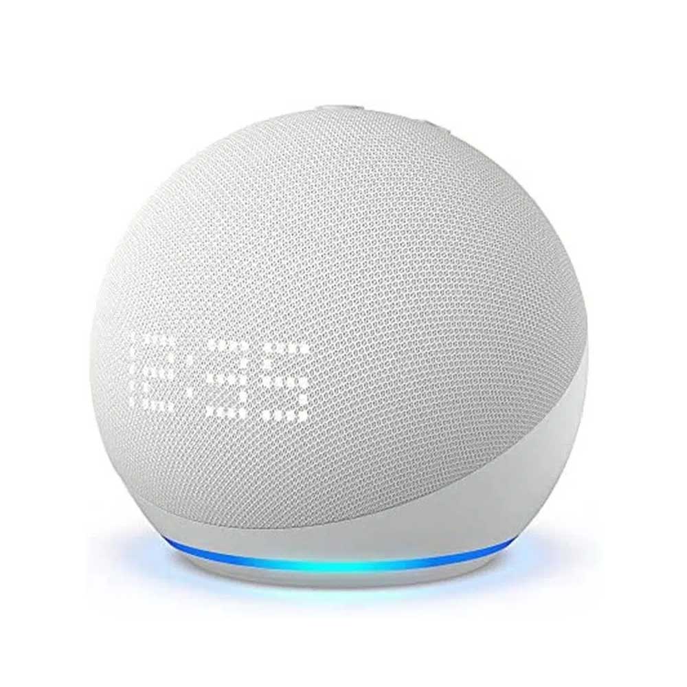 BBocina inteligente Echo Dot 5ta generación con Reloj Blanco