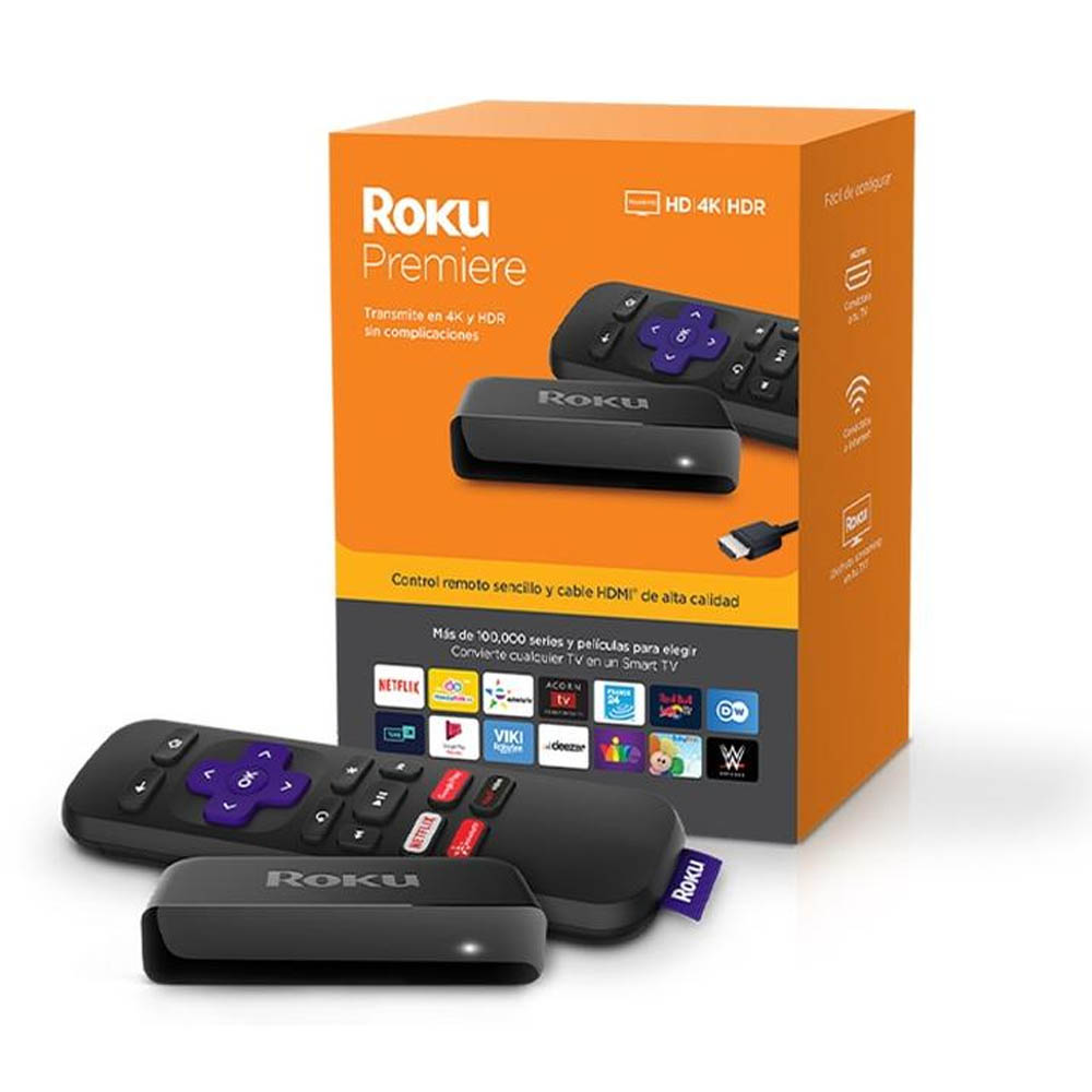 Reproductor Multimedia Premiere Roku 3920RW 4K HDR, Negro