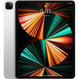 Apple IPad Pro 5th Gen 2021 (WiFi + Cellular) UNLOCKED M1 Chip 128GB 8GB 12.9" (2732x20480 TOUCHSCREEN LIQUID RETINA XDR 5G LTE iPadOS 14 2 Cameras Face ID SILVER