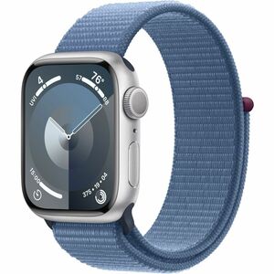 Apple Watch Series 9 41mm Silver Aluminum Case with Winter Blue Sport Loop