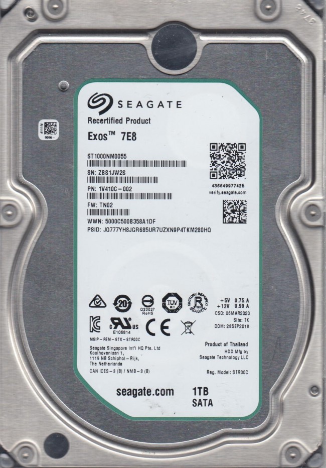 Seagate 1TB 7200RPM SATA 6.0 Gbps 3.5 128MB Cache PULL