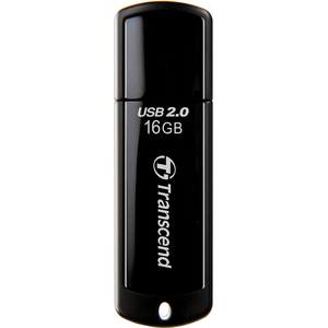 Unidad flash Transcend JetFlash 350 - 16 GB - USB 2.0 - Negro